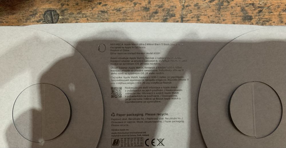 Apple watch ultra 3 black titanium