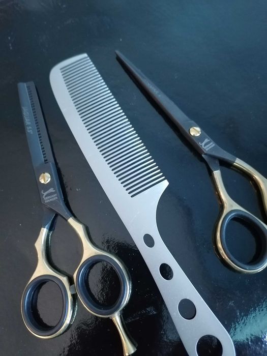 Set Foarfeci profesionale jaguar de tuns filat pieptăn 6