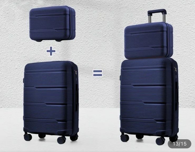 Чемодан кейс синего цвета