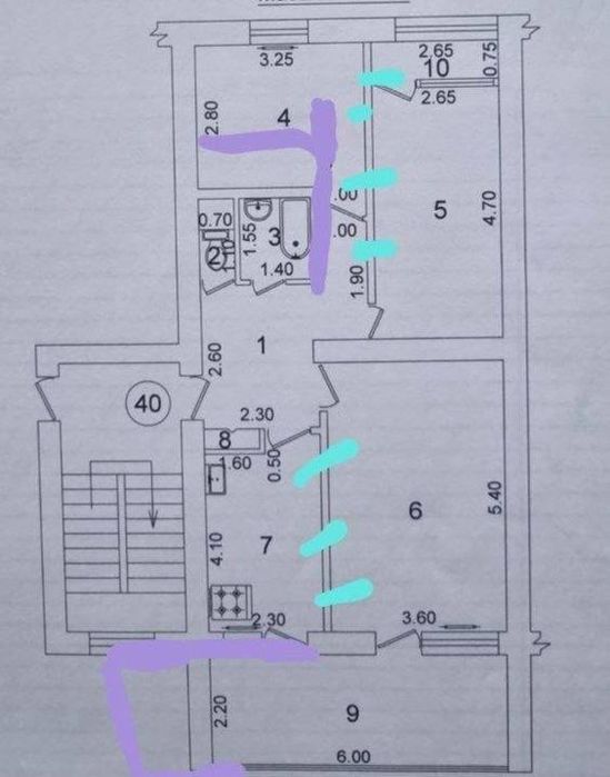 Продается 3х ком 80м2 Ц-2 Алайский рынок