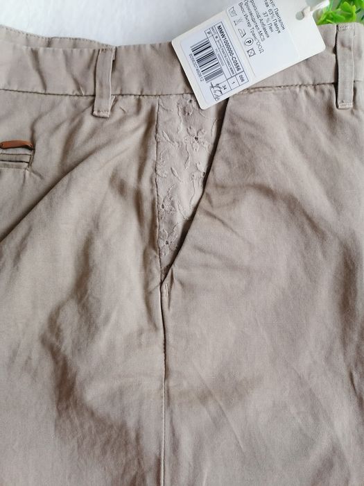 Дамски бежев спортно-елегантен панталон голям размер