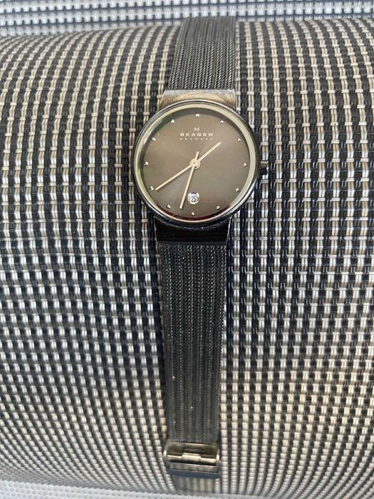 Ceas dama gri, Skagen Women's 355SMM1 Grey Mesh Stainless Steel Watch