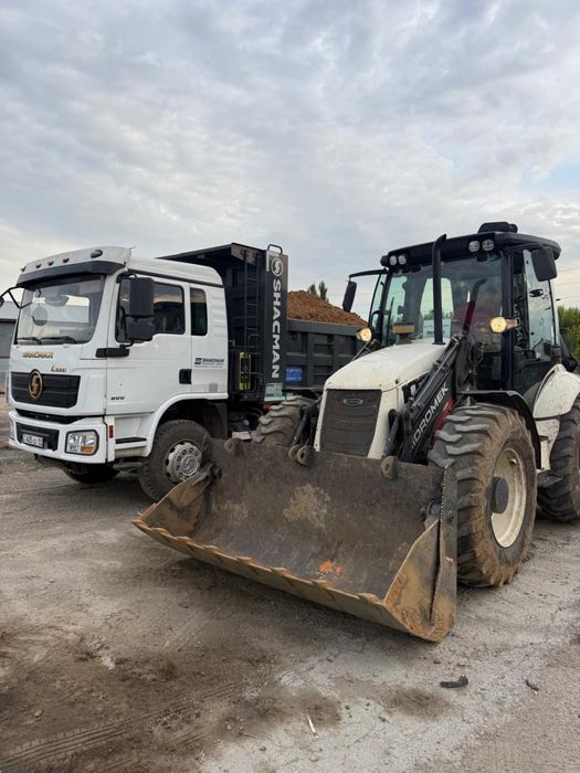 Услуги экскаватора погрузчика hidromek