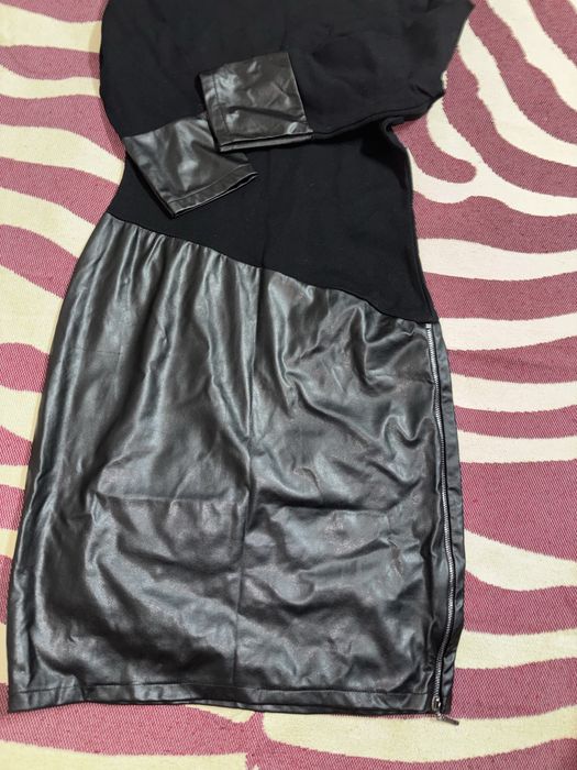 Кожаное платье женское