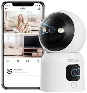 Нова ZOSI Камера за вътрешно наблюдение 360°, бебе/домашен любимец мониторинг