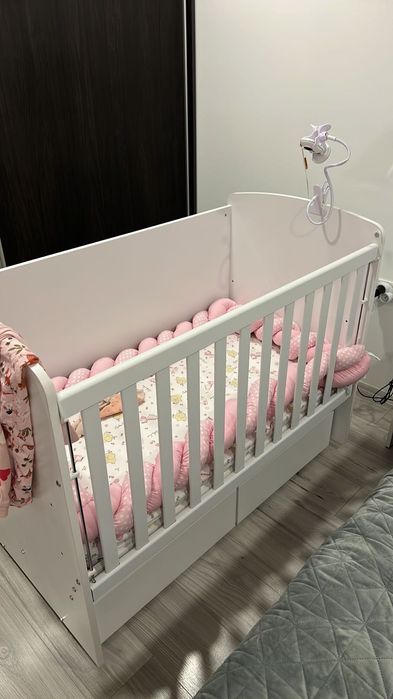Дървена Кошара за бебе Nicole baby