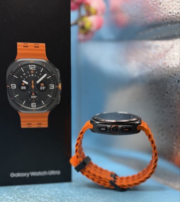 Samsung Galaxy Watch Ultra (2025), 47mm, LTE, 64GB, Titanium Gray + Orange Band