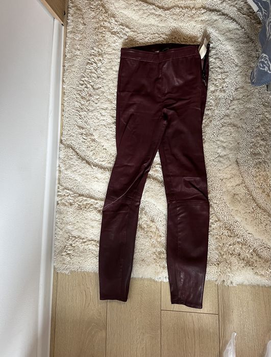 Colanti pantaloni piele Massimo Dutti XS