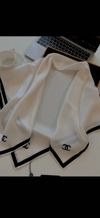 Eșarfă Chanel, model 2026, 100% mătase, 90x90cm