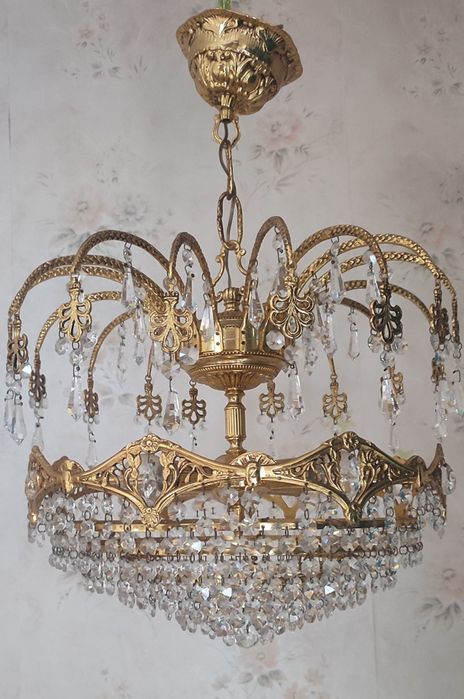 Антикварен кристален полилей