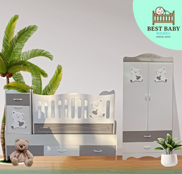 Детская кроват и шкаф belanchakli tebranadigan krovat va shkaflar