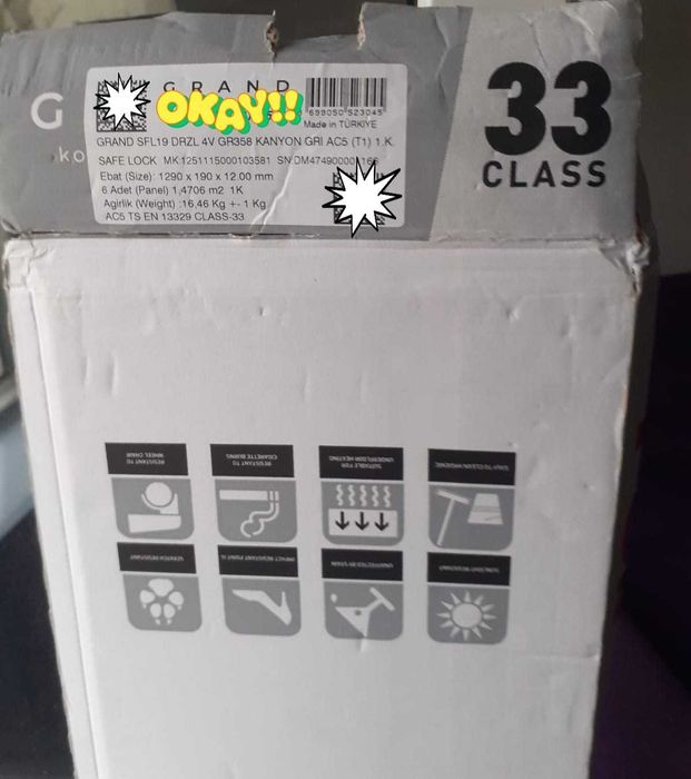 Parket laminat 12mm gri deschis