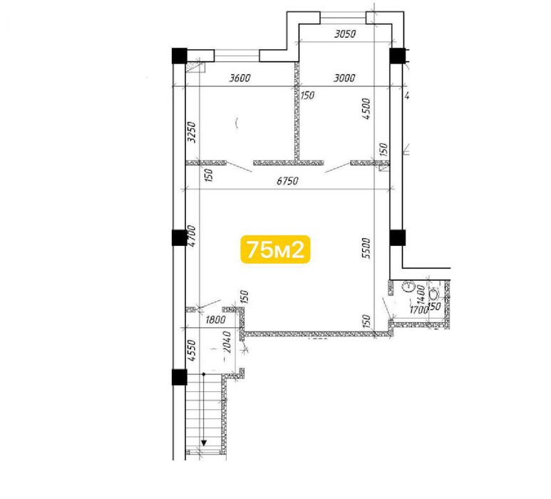 Офис в Аренду 75 кв.м и 90 кв.м Паркентский