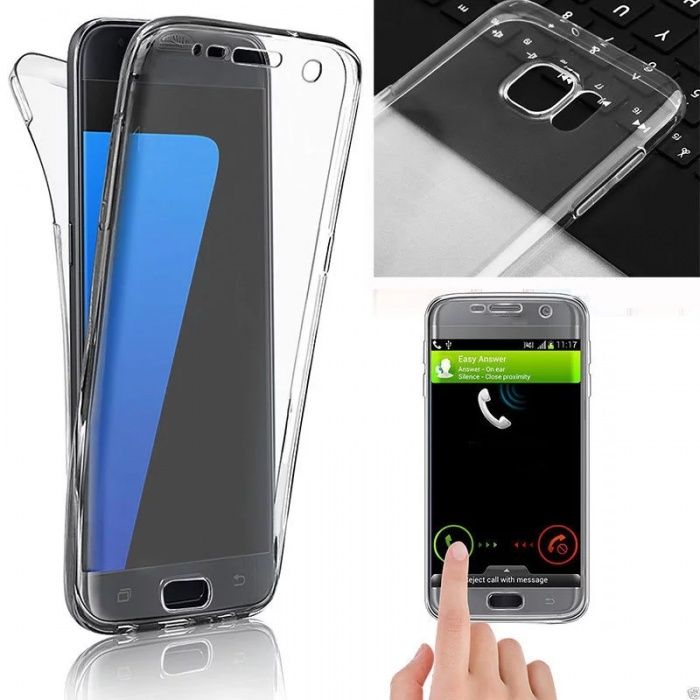 Силиконов 360° кейс за Samsung Galaxy S6 Edge S7 S8 S9 S10 Note 9 10+