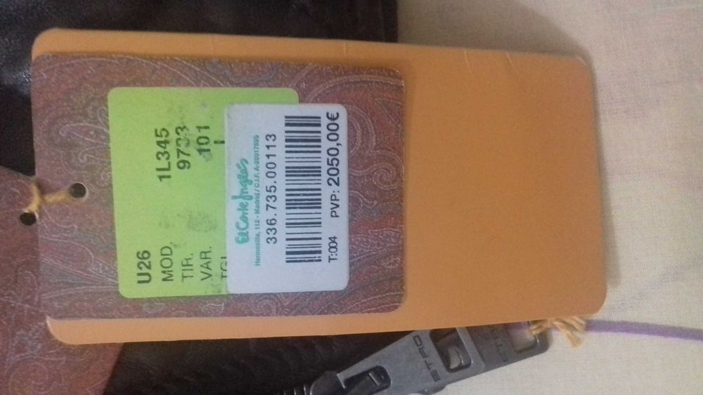 Geacă autentică Etro piele și fîș