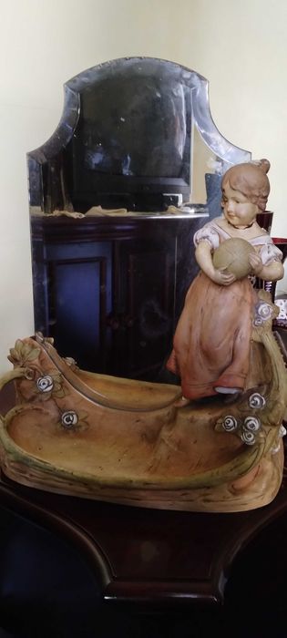 Statueta cu Oglinga vintage