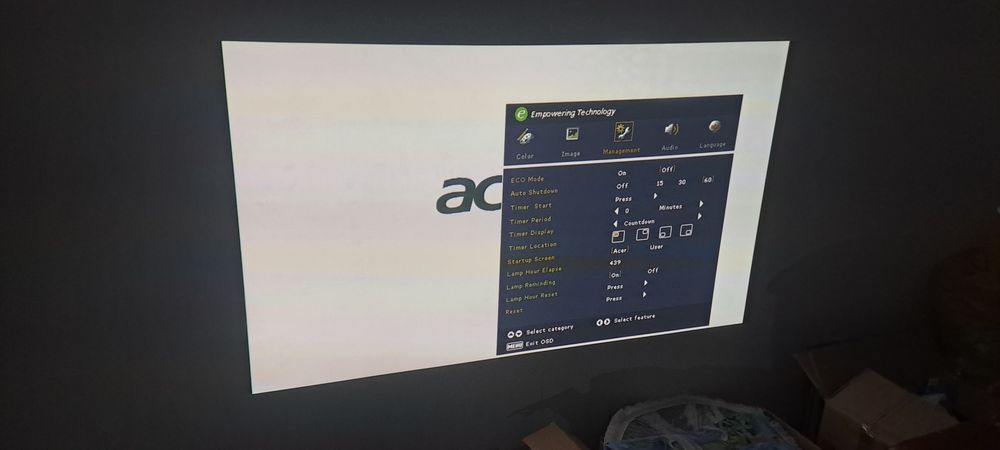 Vand videoproiector Acer