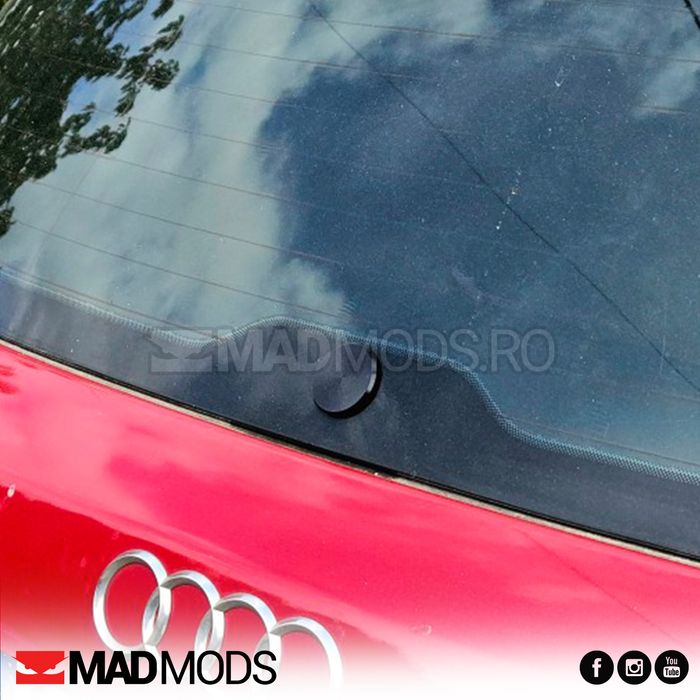 Set Dop anulare stergator luneta, Aluminiu, Negru, 4cm, Universal