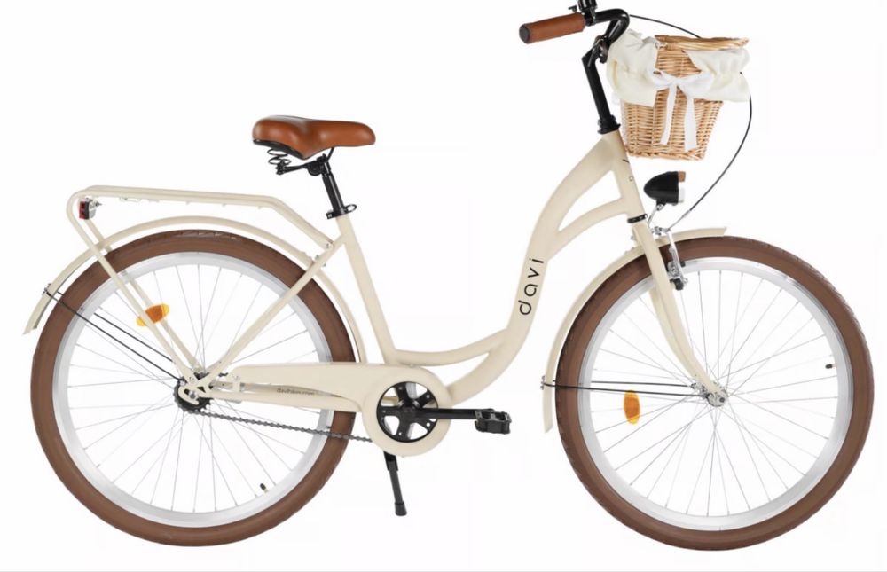 Bicicleta oras Davi Lila 1 viteza, 26″, 155-180 cm, Maro Cafeniu
