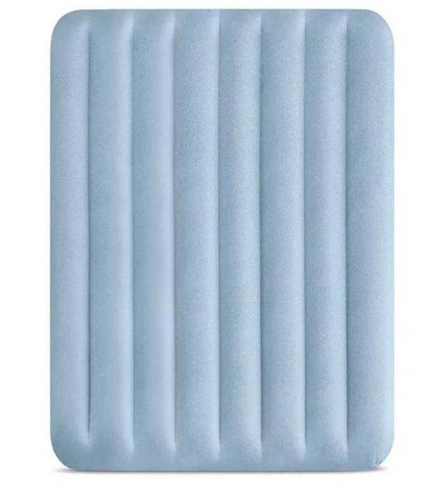 Saltea Pat Gonflabila Intex 2 Persoane Cort Oaspeti Pompa 203x152x36cm