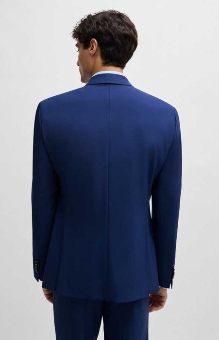 Sacou blazer slim 46 S de lux J. Lindeberg lana extrafina navy royal