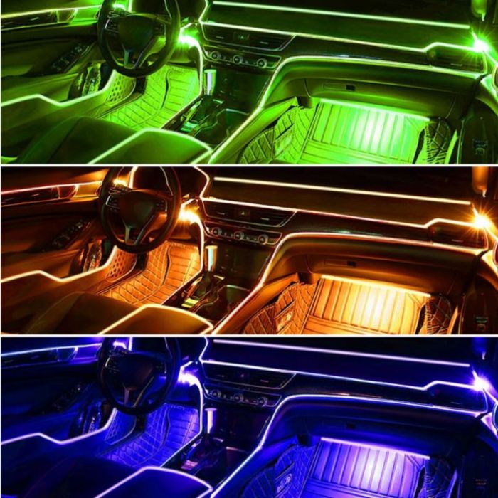 RGB LED осветление за интериор на автомобил с Bluetooth управление и м