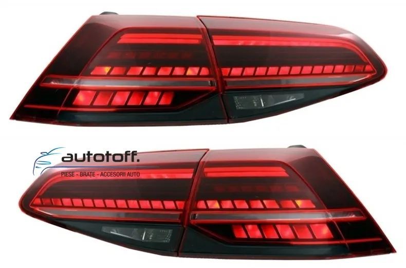 Difuzor bara spate si Stopuri LED VW Golf 7 Facelift (2017+) GTI Design