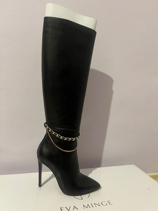 Елегантни ботуши Eva Minge естествена кожа