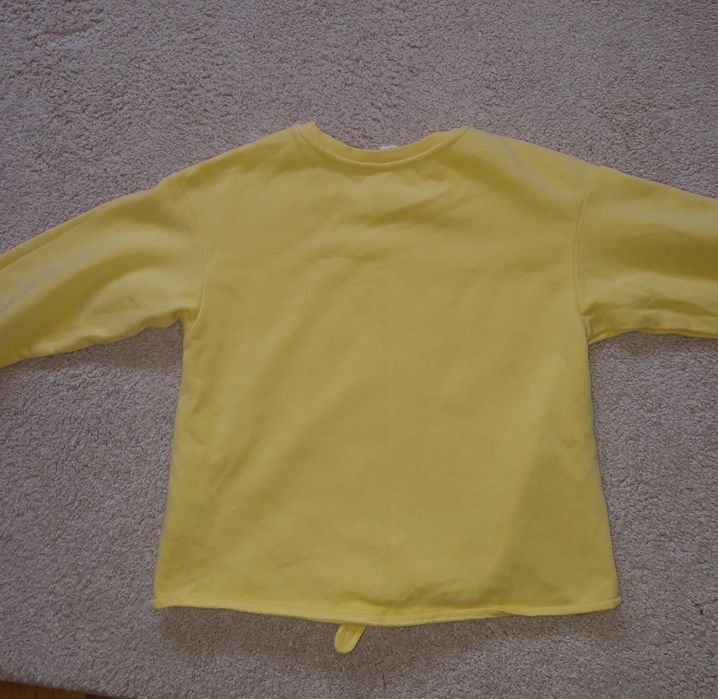 Детска жълта къса блуза