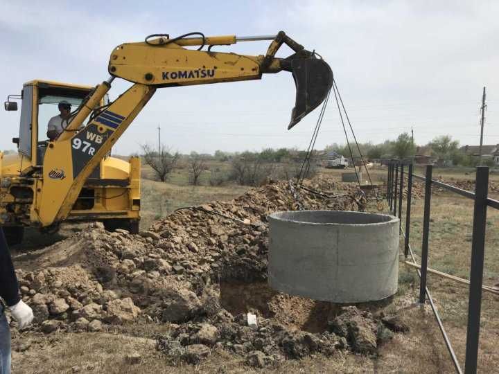 Услуги Трактор Экскаватор Туалет Бассейн Канализация Водопровод Септик