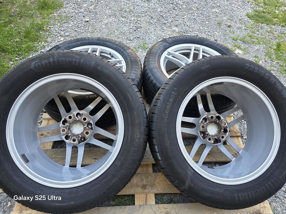 Лети джанти 16ки 5х110 Alfa Romeo + летни гуми 225/55/16 Continental