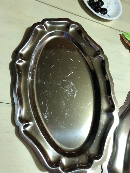 Плато INOX за сервиране на храна и плодове