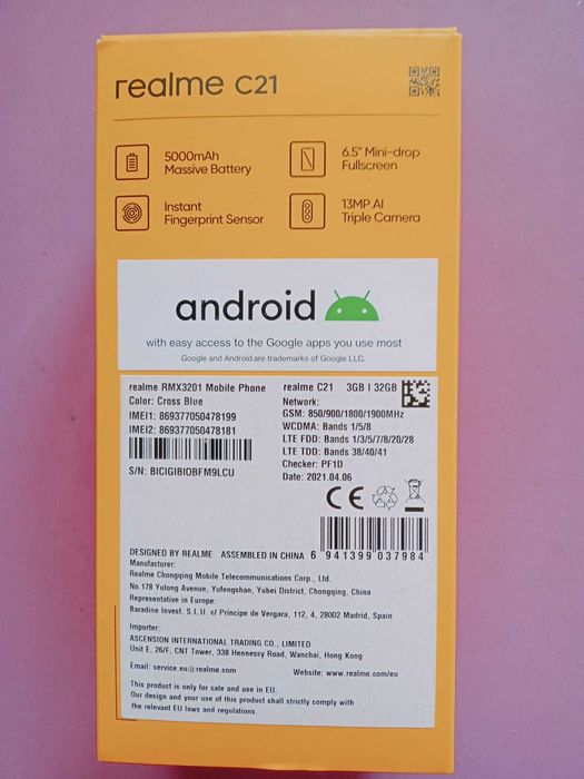 Telefon mobil smartphone REALME C21