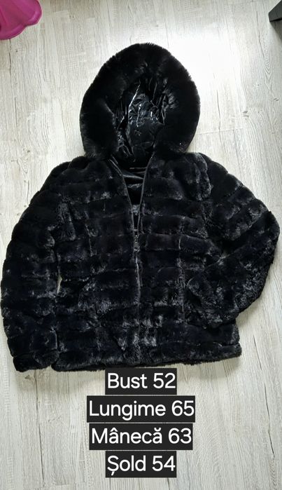 Geacă/ blană, cu 2 fețe, L