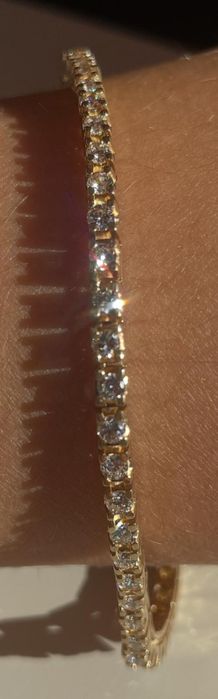 Bratara Tennis aur 14 k cu diamante naturale