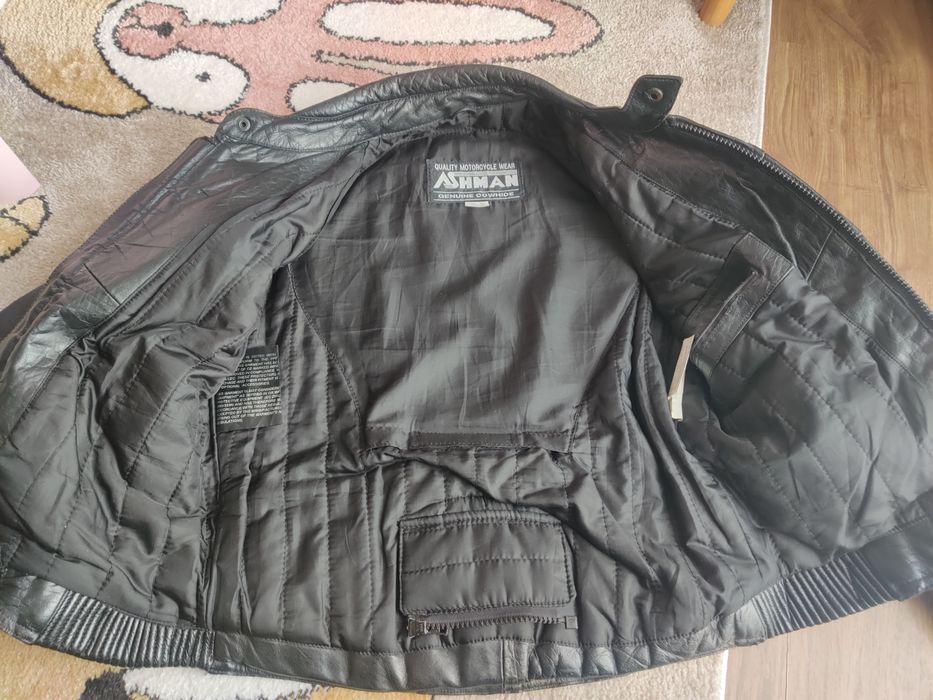 Geaca moto din piele groasă Ashman (3kg+) marime S-M
