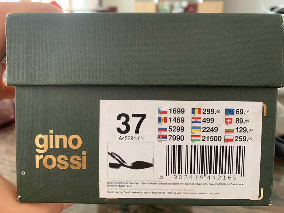 Balerini stiletto piele naturala