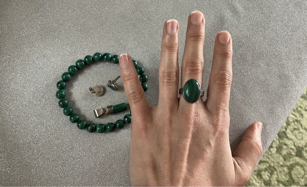 Сет “Малахит и сребро”