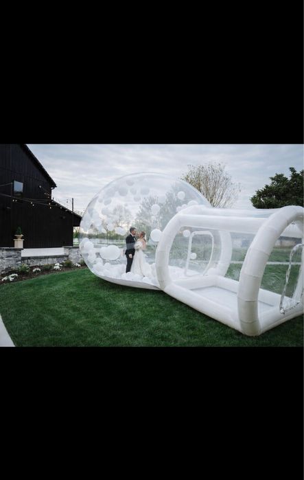 Аренда бабл-хауса.. надувная сфера с шарами внутри