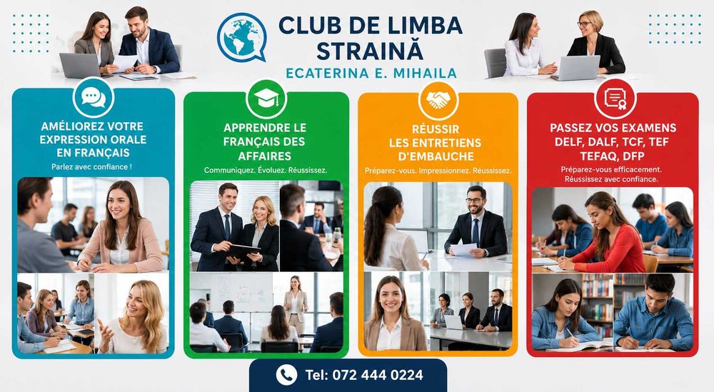 Meditatii/cursuri/evaluare lingv. exc. online lb. franceza/lb. engleza