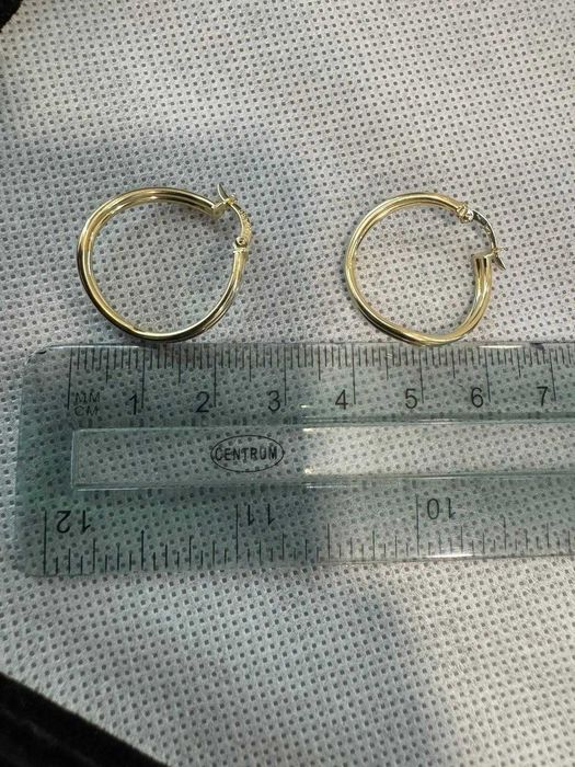 (Ag41) Cercei aur, 14K B5823 - Certificat de garanție!
