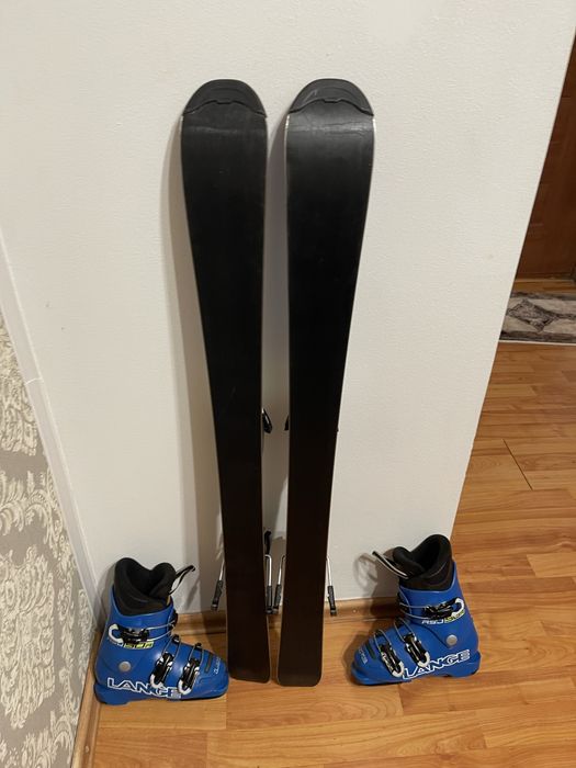 Schiuri copii 100 cm salomon cu clapari set skiuri