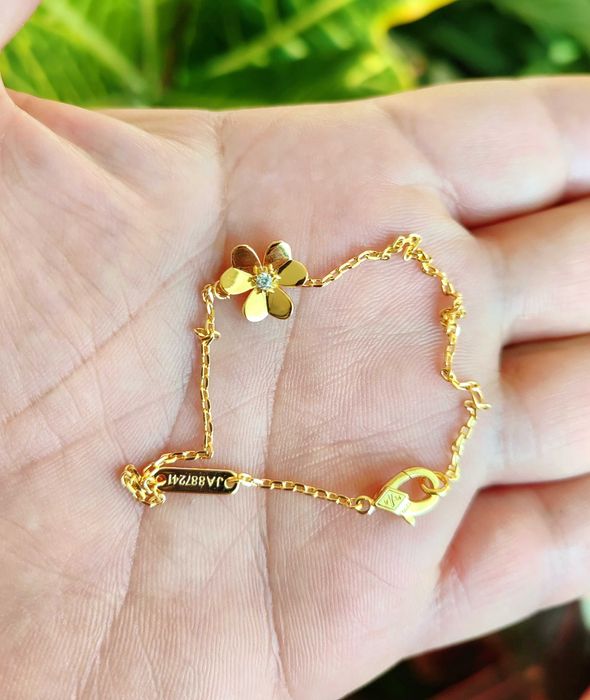 Мини гривна Van Cleef & Arpels Frivole, златна гривна на Ван Клееф