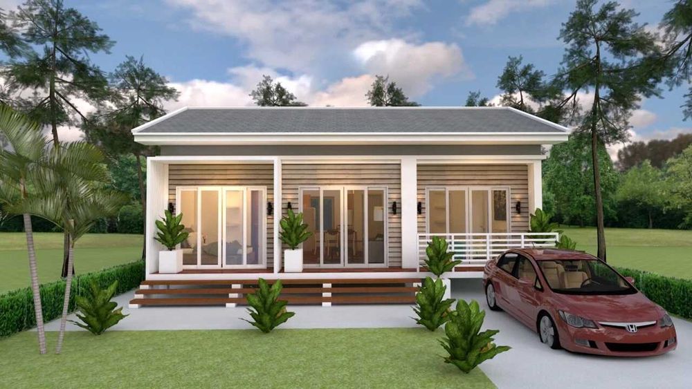 НА ИЗПЛАЩАНЕ - Евтина сглобяема къща с 3 спални, 80 кв. м