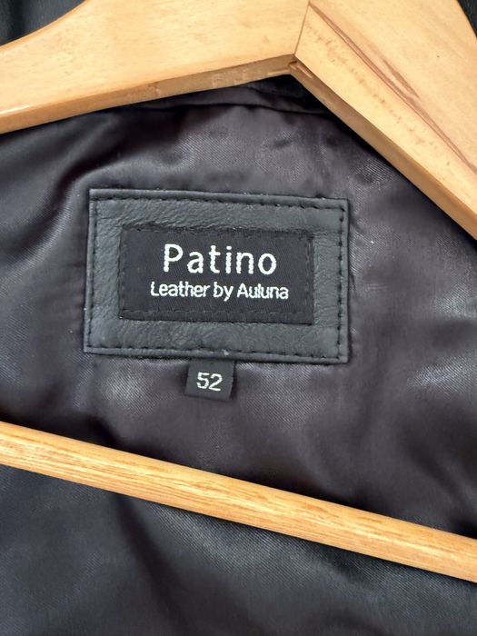 Ново мъжко черно сако Patino, естествена кожа, 52 номер