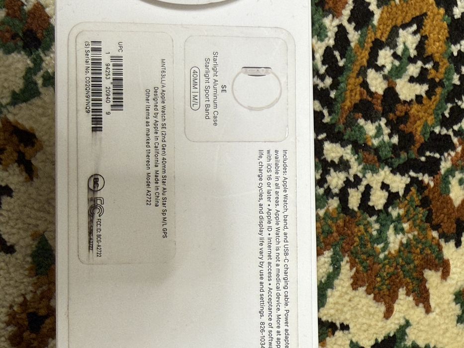 Apple Watch SE (2gen) Starlight 40mm