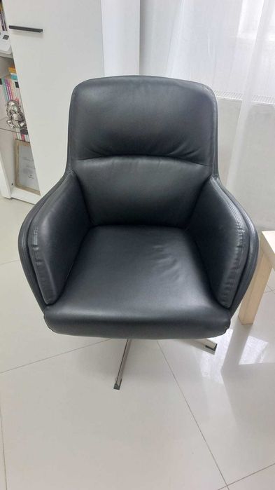 Fotoliu piele ecologica neagra