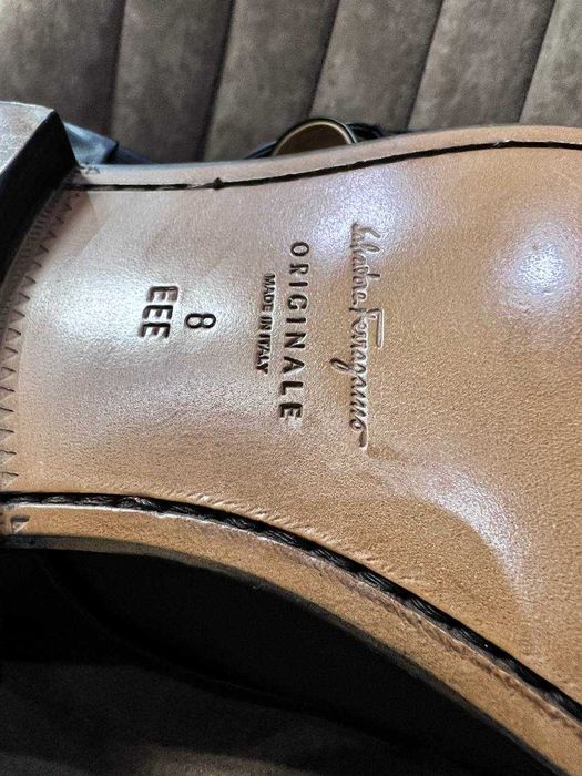 Salvatore Ferragamo мужские кожаные оксфорды Италия РАЗМЕР 41,42