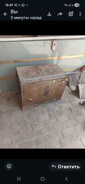Продам печь бу на твердом топливе,на 100/150 квадратов