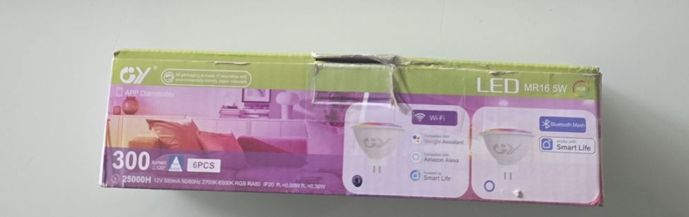 Set 6 becuri LED MR16 5W